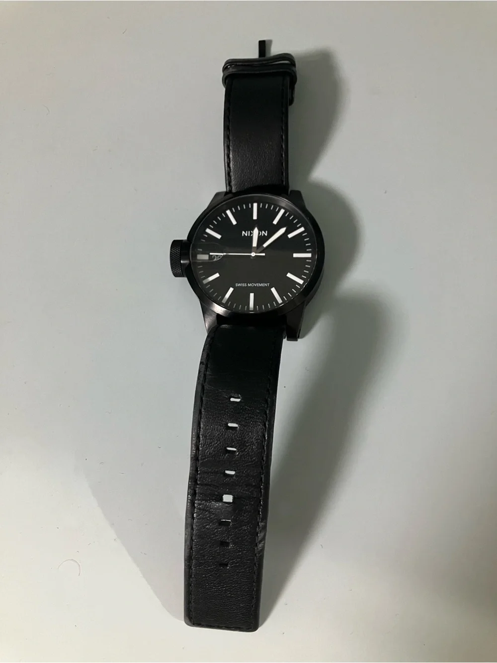Nixon chronicle watch leather blank